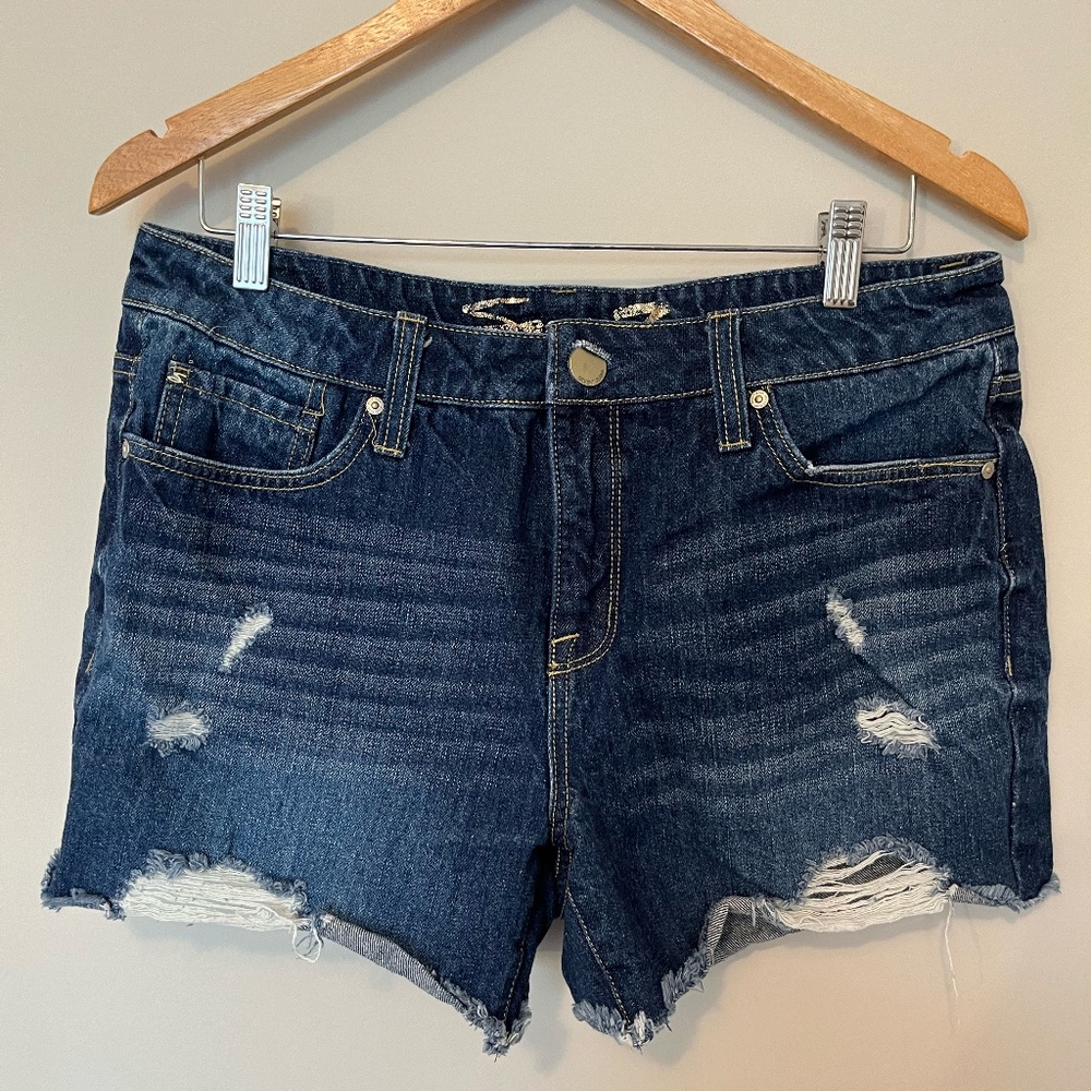 7 for All Mankind Distressed Jean Shorts - Size 8